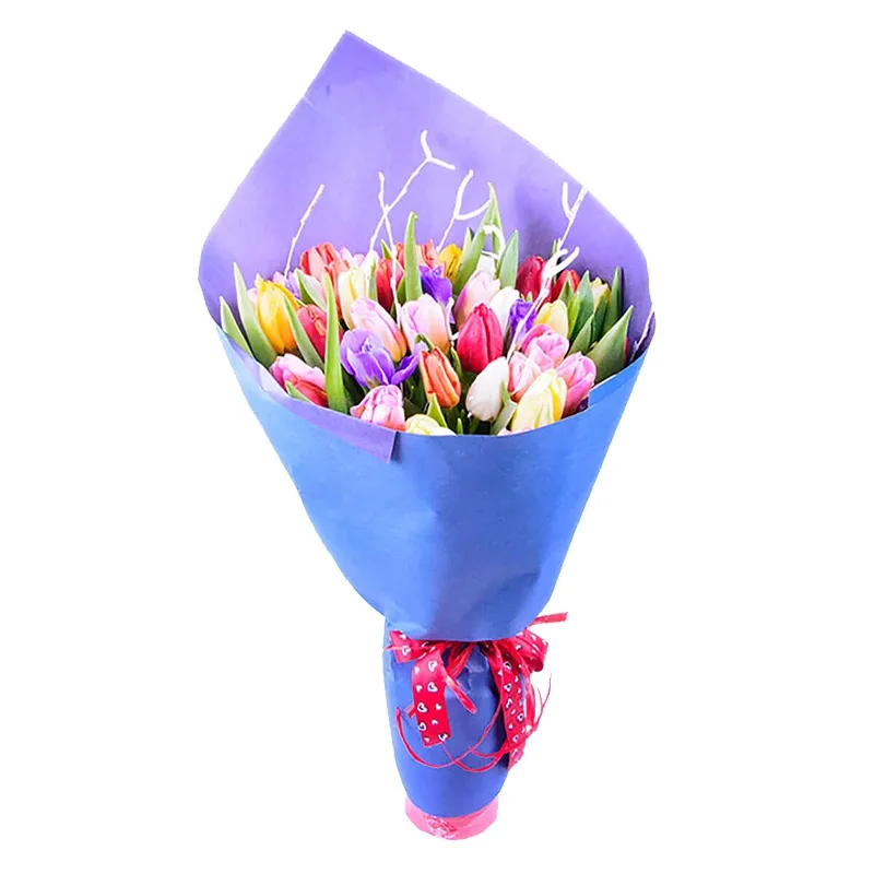 Букет из 25 тюльпанов микс